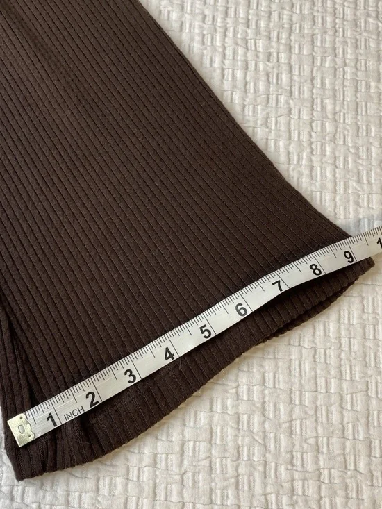 ARITZIA The Group by Babaton Pants Ribbed Flare Brown Soft Size M Loungewear - Picture 13 of 13